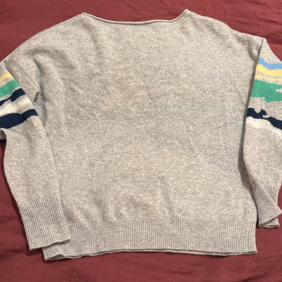360 Cashmere Gray Scenic Sweater - Picture 2 of 2